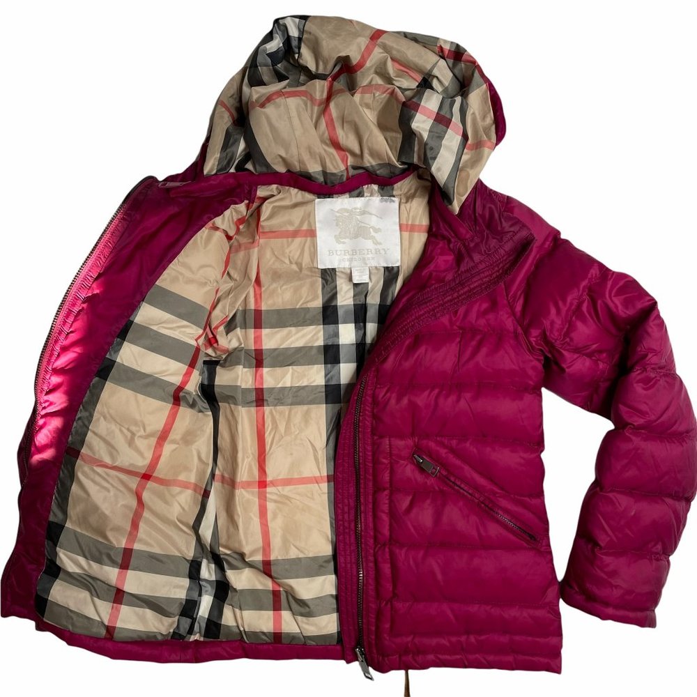 Burberry Plaid RARE Kids Puffer Jacket Size 8Y